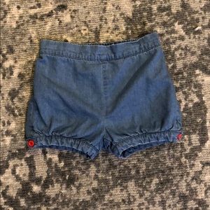 Baby Boden Heart-Pocket Chambray Shorts, 12-18 M